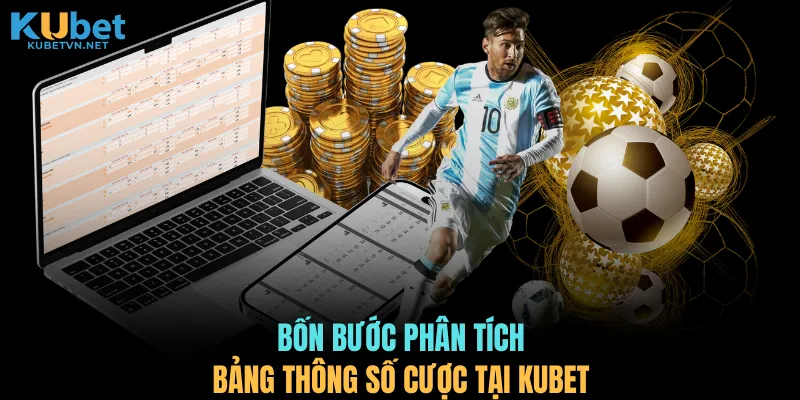 Bốn bước phân tích bảng thông số cược tại KUBET