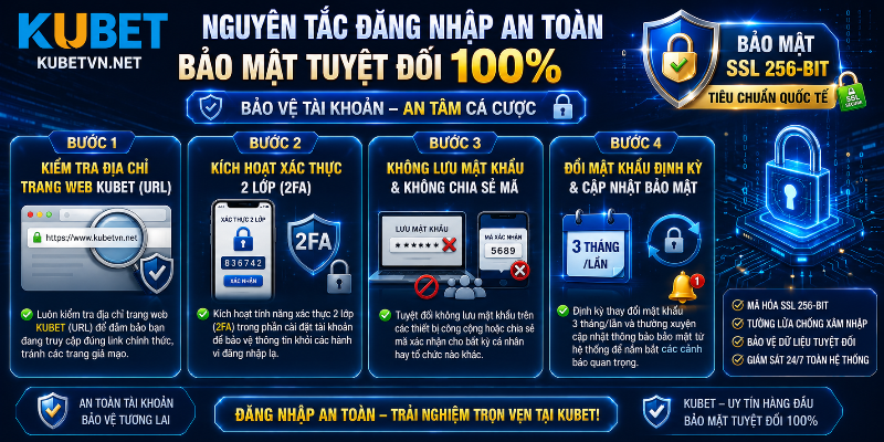 Hướng dẫn đăng nhập KUBET bảo mật và an toàn tuyệt đối 